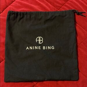 Anine Bing Black Logo Pouch